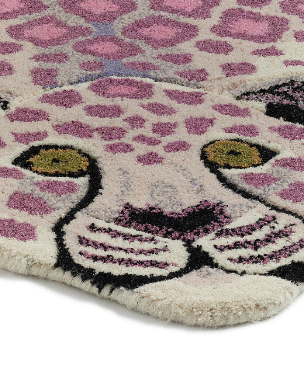 Lilly Leopard gulvtæppe, Large - lilla